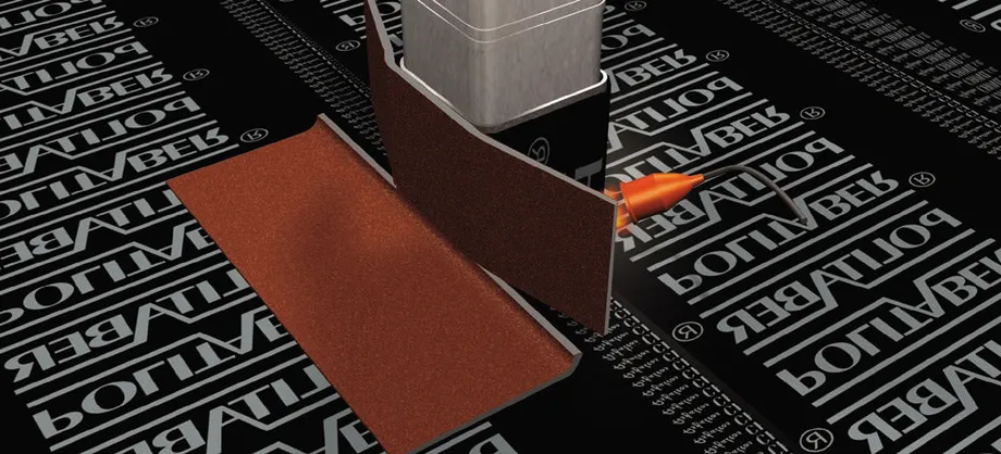 4. Aplicación de piezas de refuerzo sobre manguito e impermeabilización