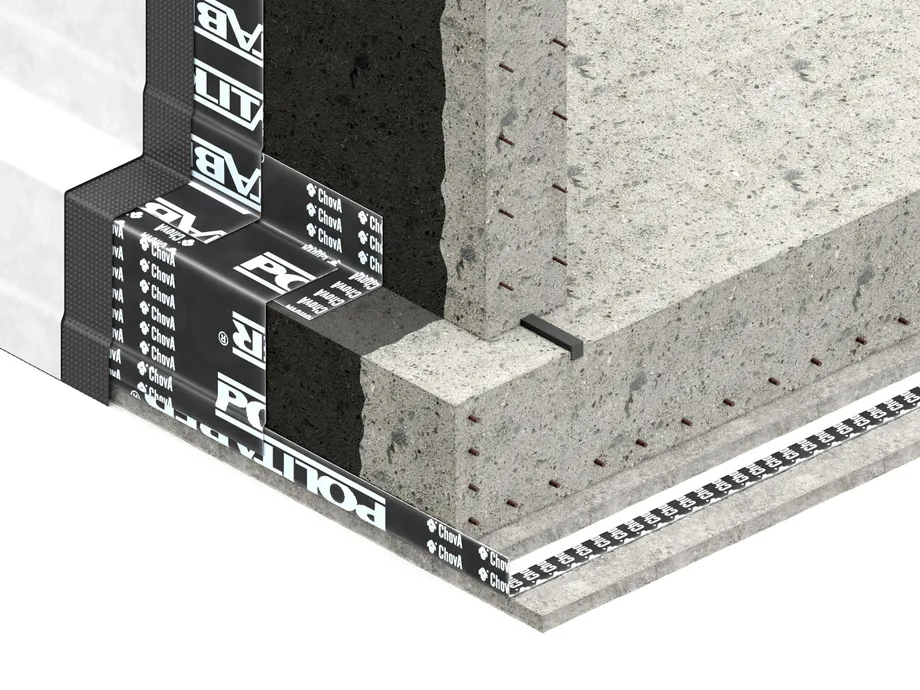 Protección frente al radón de placa de cimentación por el exterior - P_RAD_PK_E