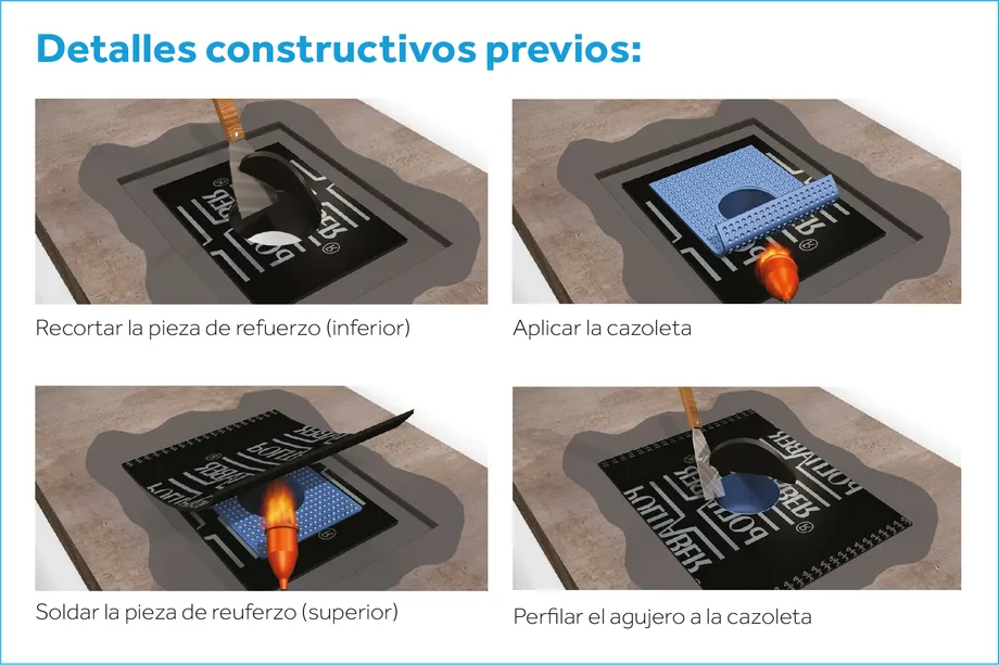 Detalles constructivos cubierta plana