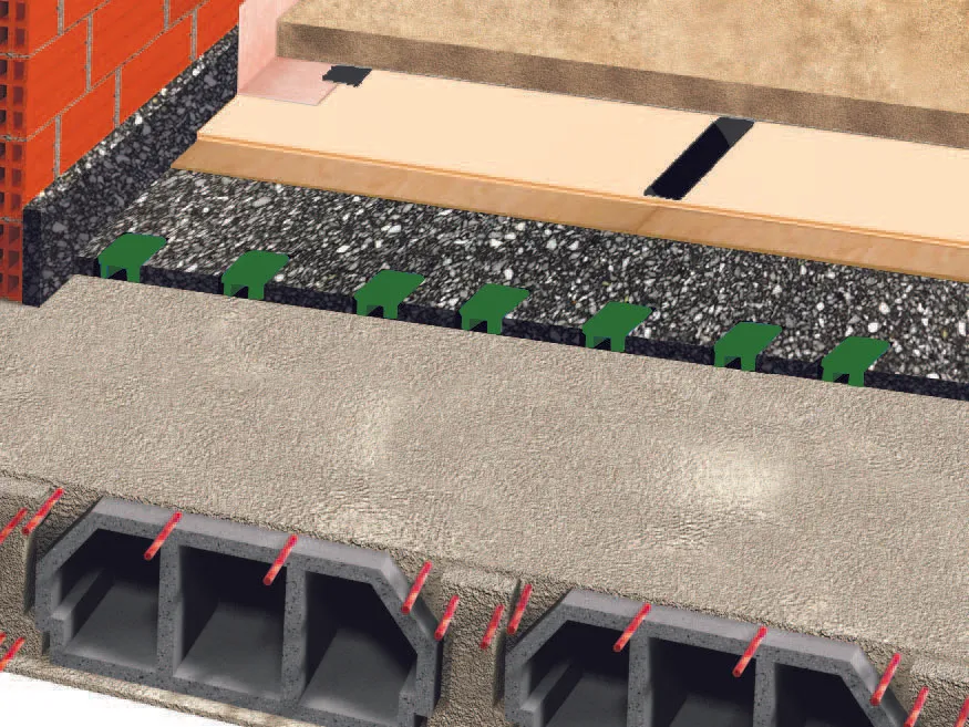 Sistema ChovACUSTIC® para ruido de impacto y vibración