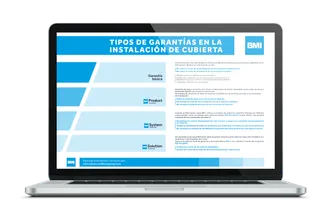 Tipos de garantías en la instalación de la  cubierta